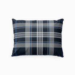 Plaid Noelle blue ett örngott i mått 70 x 100 cm i bomullsflanell i blått, svart och grått, från Indusia design