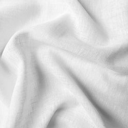 Lisa ett vitt gardinset i återvunnen linne och bomull med hällband från Recycled by Wille, mått 2 x 140 x 280 cm.