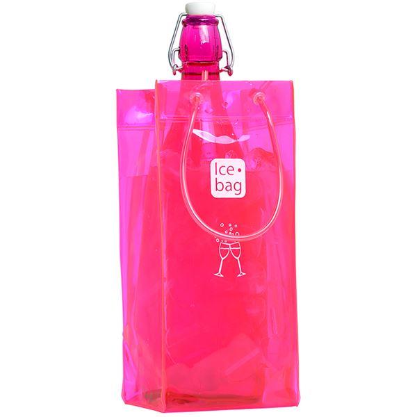 Ice bag i en rosa Champagne/dryckeskylare från Ice Bag