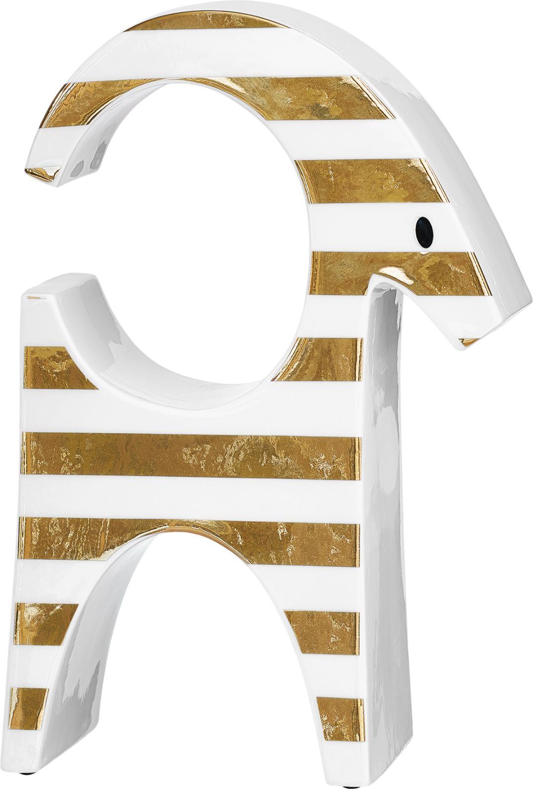 Polkabock S i vitt och guld från Cult design höjd 17 cm i stengods