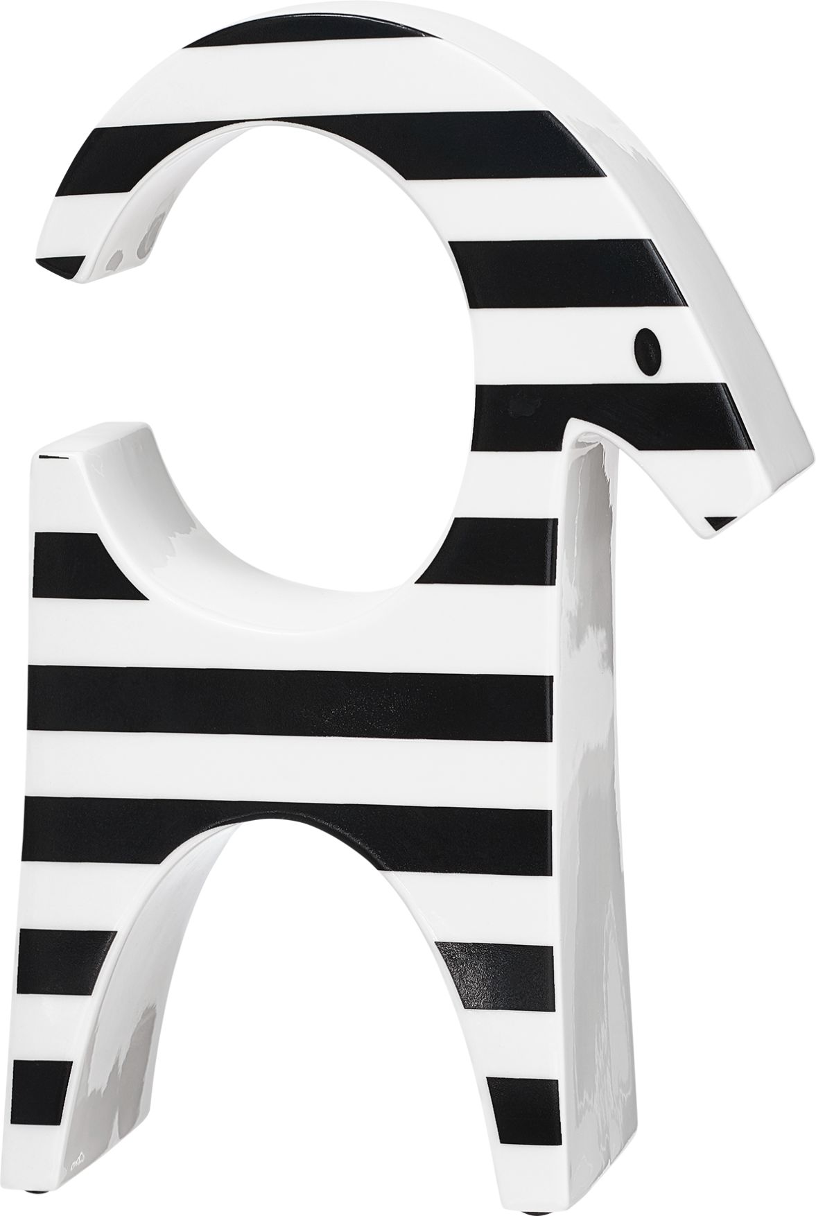Polkabock i svart och vitt från Cult design höjd 17 cm i stengods