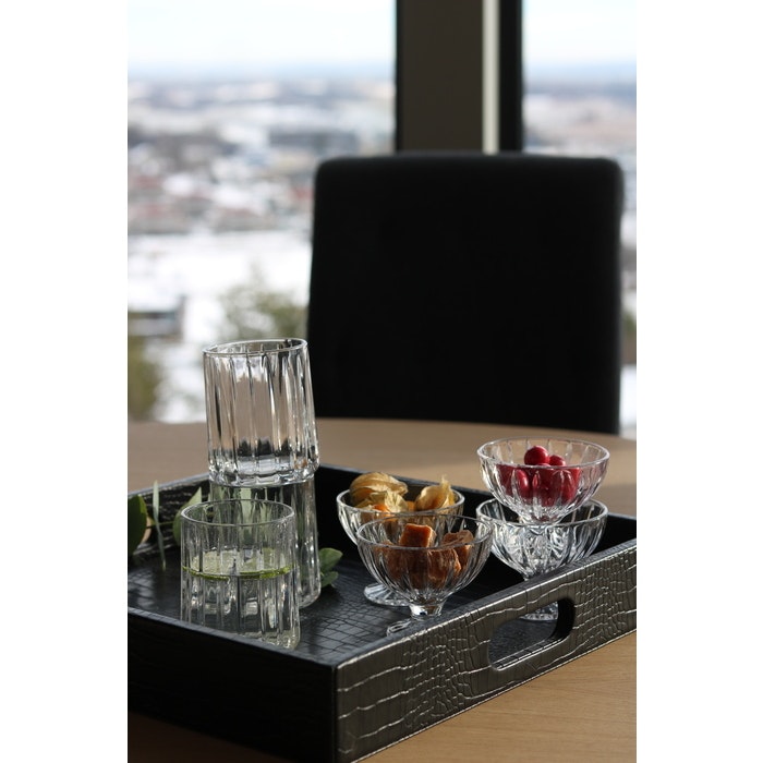 Vertico 6 st dessertskålar i slipat glas från Stiernholm D 9,5 H 7,5 cm