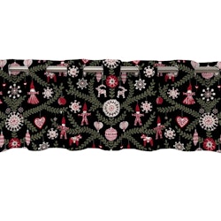 Garntomte en svart färdigsydd gardinkappa med öljetter från Redlunds textil i mått 250 x 50 cm