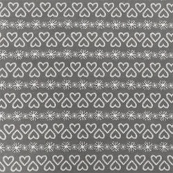 Hjärtligt ett grått julgardinstyg/inredningstyg metervara med ett hjärtmönster från Redlunds textil bredd 138 cm