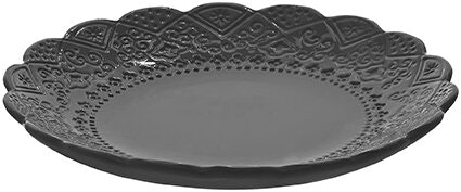 Orient assiett i färgen asfalt i stengods från Cult design, mått diameter 19 cm