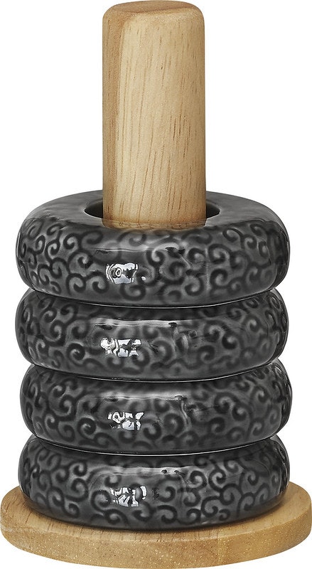 Cult design Orient äggkopp 4-pack med ställ i färgen asfalt