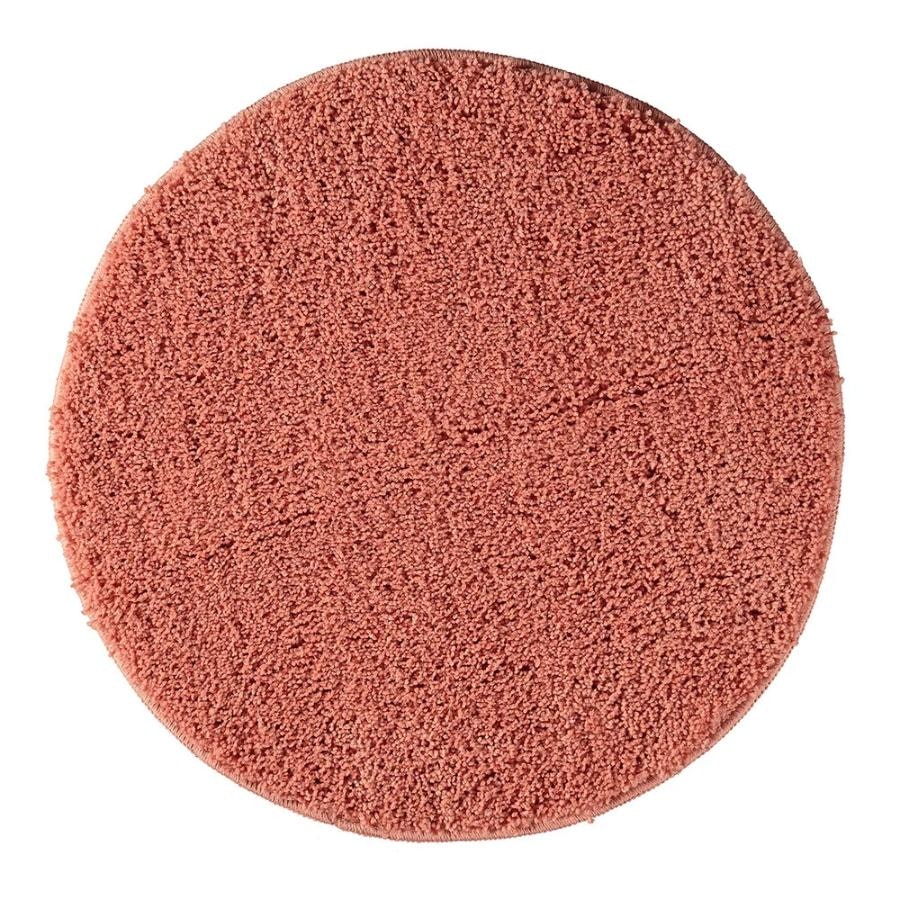 Noble house Cooper en rund terracottafärgad badrumsmatta med gummerad baksida diameter 60 cm