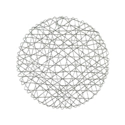 Nest en silverfärgad rund tablett från Noble house diameter 38 cm