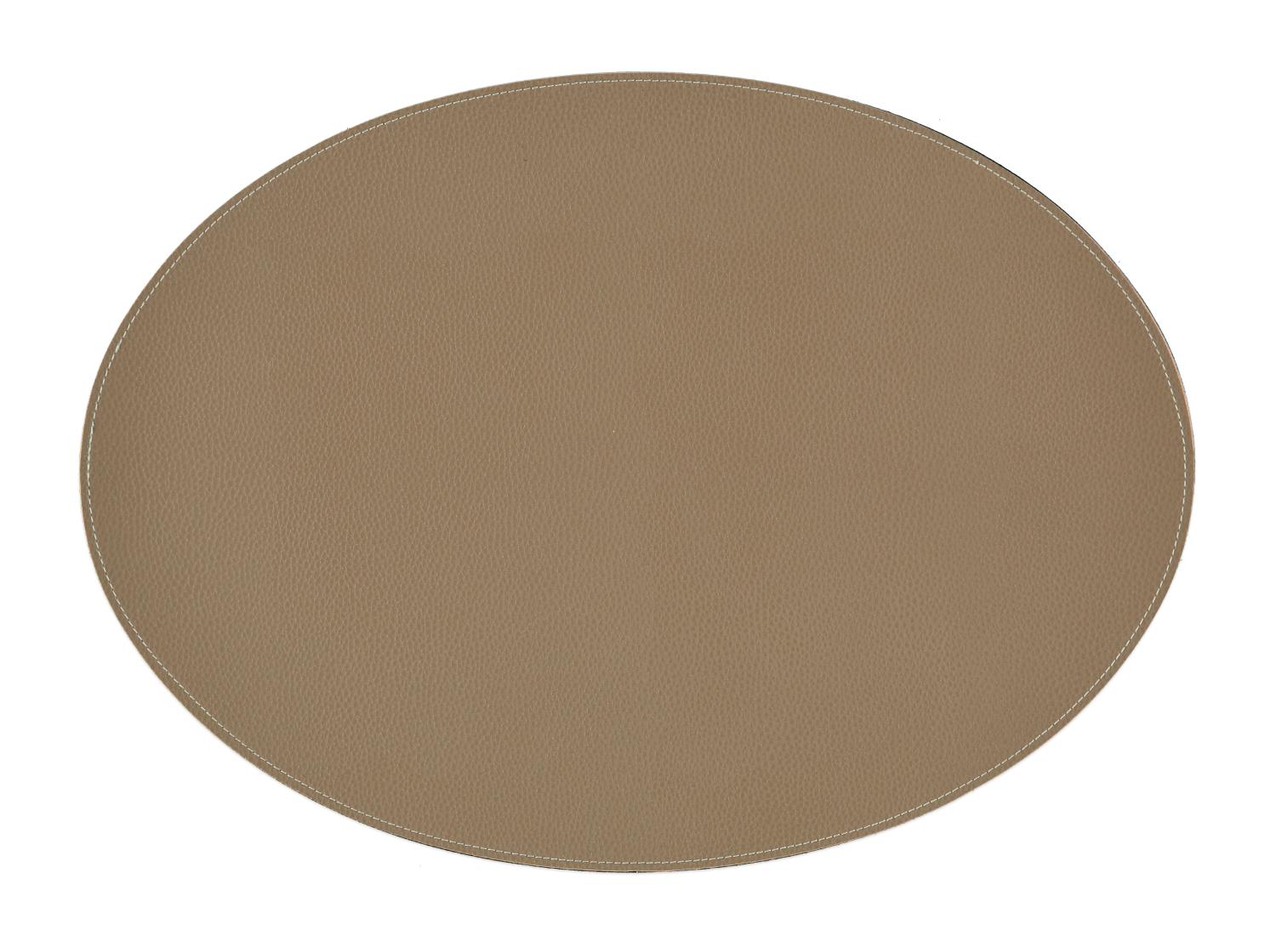Noble house Leather en ljusbrun bordtablett i konstläder i mått 45 x 32 cm