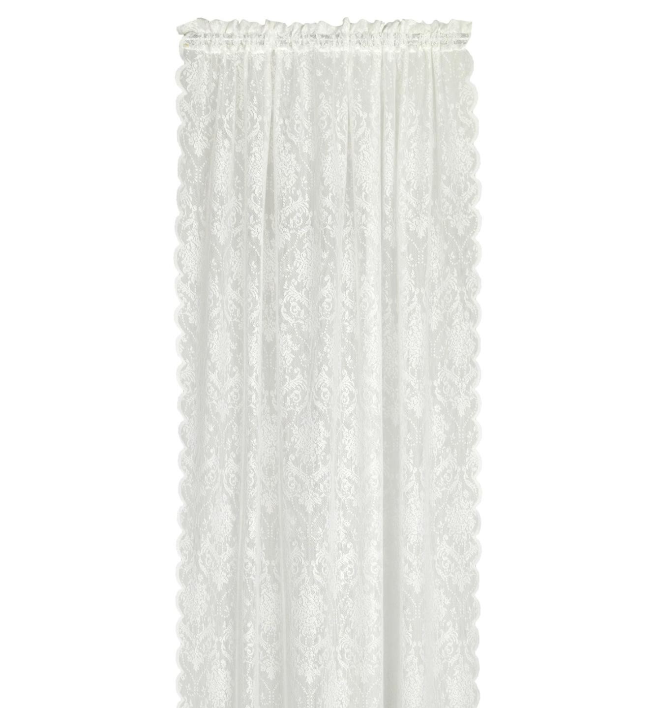 Elina lace ett spetsgardinset i off-white från Noble house med kanal