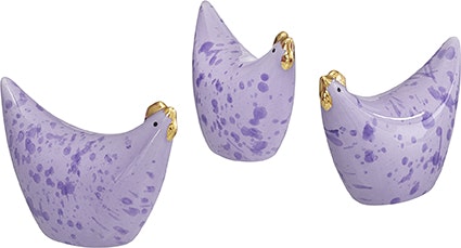 Cult design minihönor viol i en 3 pack med påskhönor