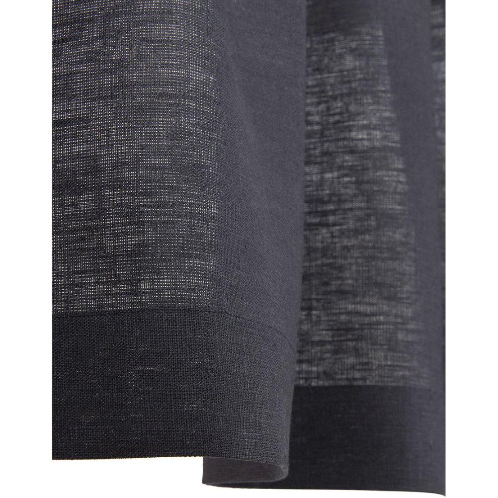 Svanefors Tuva en mörkgrå gardinkappa på metervara i tvättat linne höjd 50 cm
