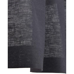 Svanefors Tuva en mörkgrå gardinkappa på metervara i tvättat linne höjd 50 cm