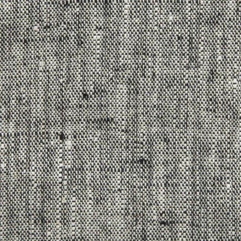 Svanefors Tuva en svart och vitmelerad gardinkappa på metervara i tvättat linne höjd 50 cm