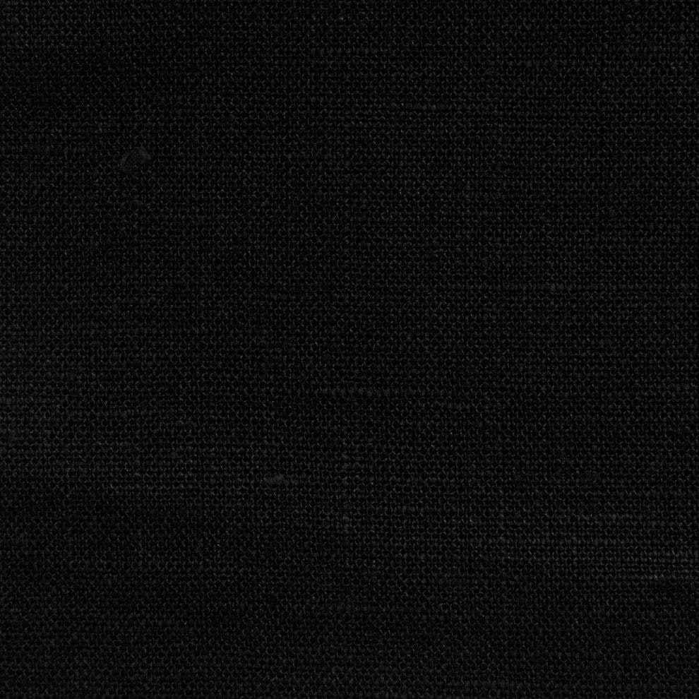 Tuva en svart gardinkappa på metervara i tvättat linne höjd 50 cm