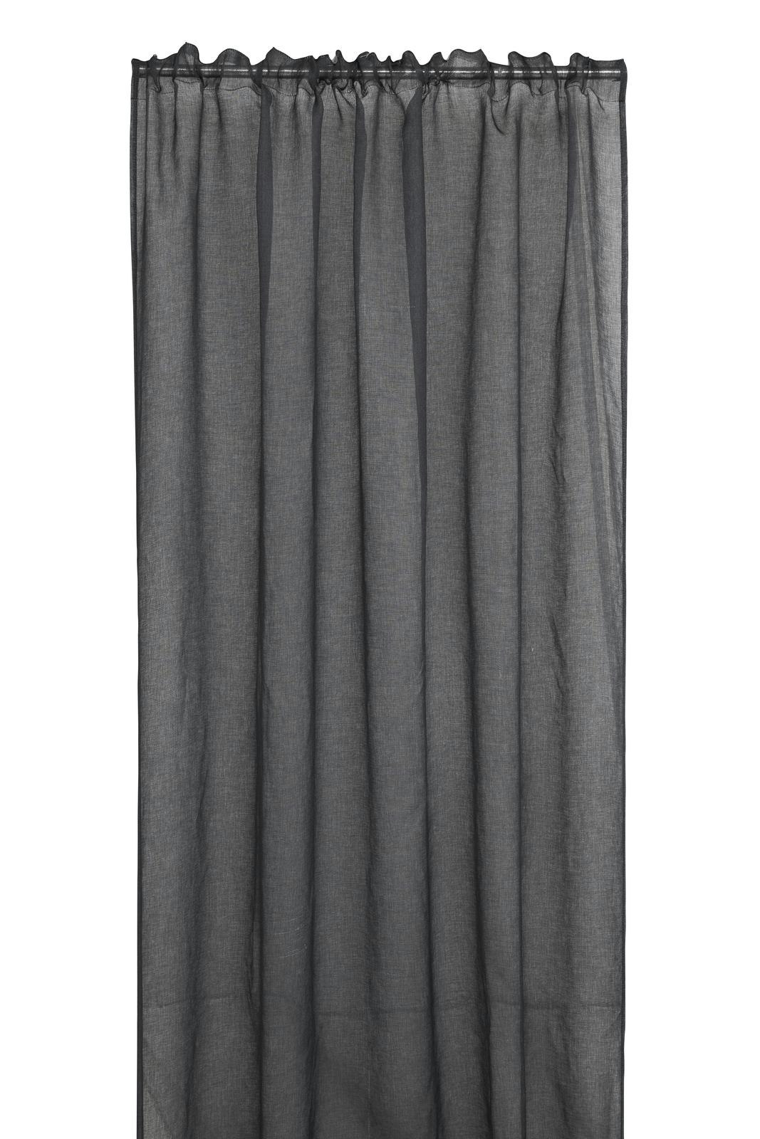 Boel & Jan Frej ett svart skirt gardinset med multiband i mått 2 x 140 x 300 cm