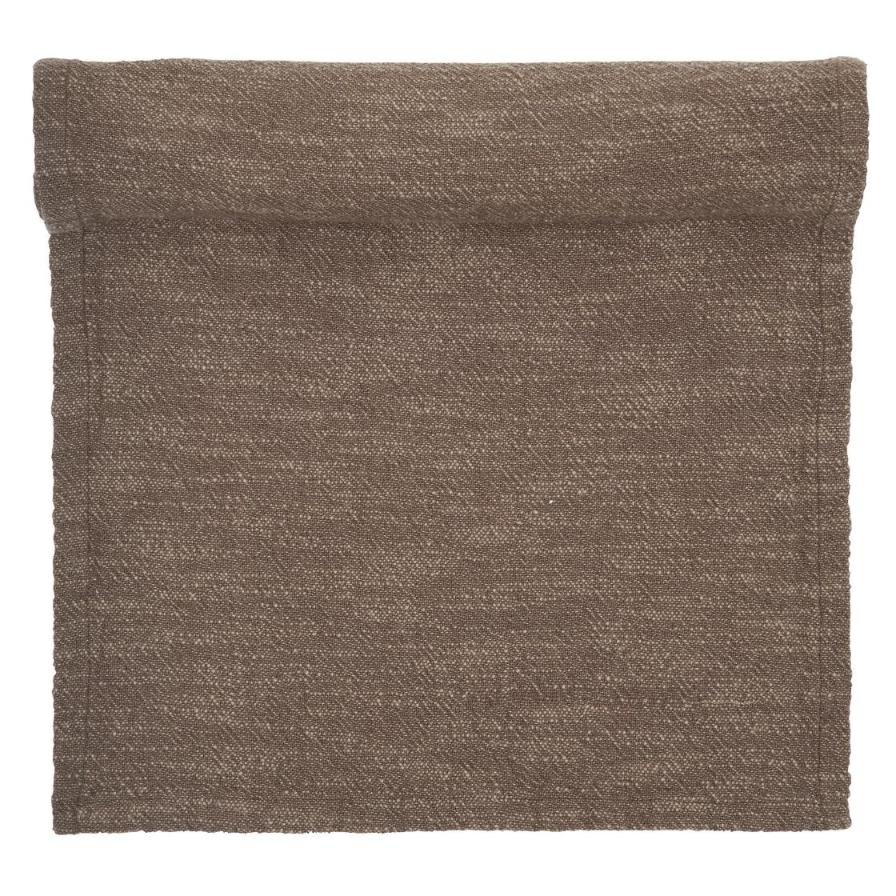 Boel & Jan Trolldalen duka en brun bordslöpare i bomull i mått 40 x 160 cm