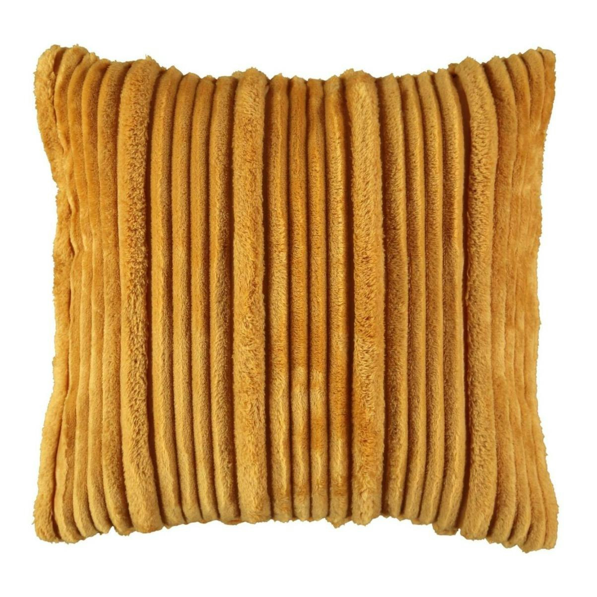 Noble house Rib flanel lejongul prydnadskudde sammet mått 45 x 45 cm