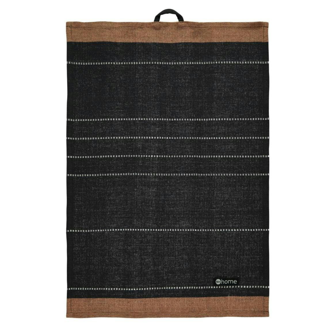 Noble house Stripe svart kökshandduk mått 45 x 65 cm
