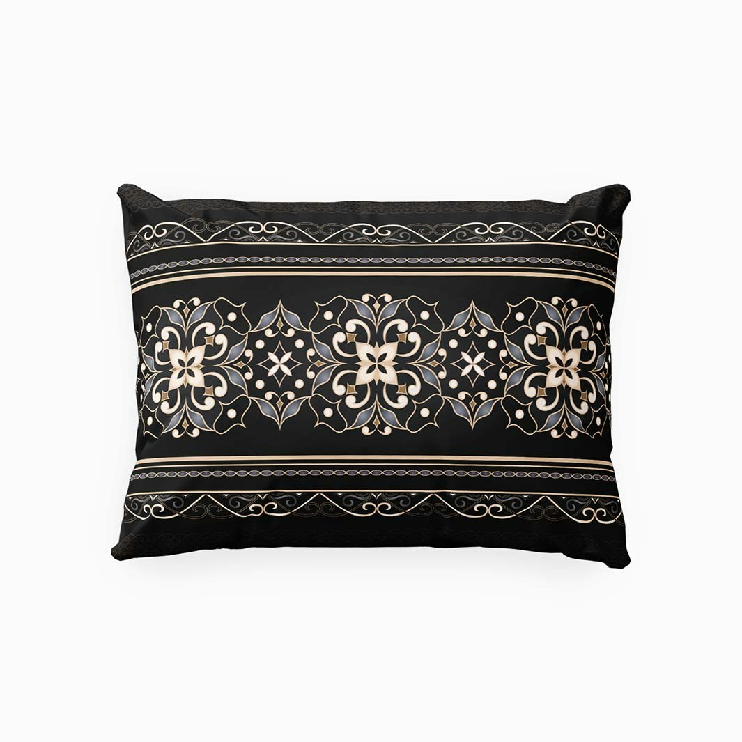 Floral black svart örngott 50 x 60 cm indusia design