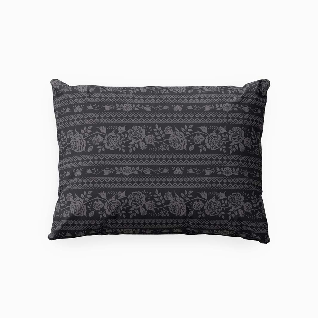Bellamy black svart och grått örngott 50 x 60 cm indusia design