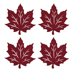 Noble house Vanja 4 st mörkröda glasunderlägg/coasters