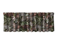 Cathy rostfärgad/grön gardingardinkappa multiband Redlunds textil