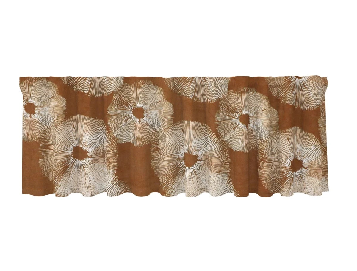 Fungus cognac/rostfärgad gardinkappa multiband Redlunds textil