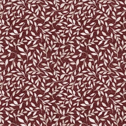 Little leaf röd metervara Redlunds textil