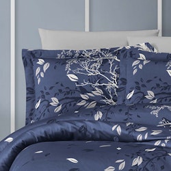 Living navy blue örngott bomullssatin mått 70 x 100 Indusia design