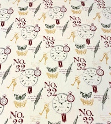 Klockor metervara bomull off-white Boel & Jan