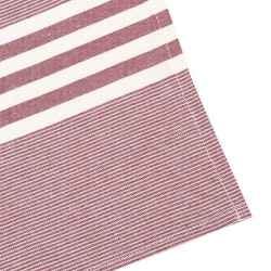 Kökshandduk Classic textile rödvitrandig återvunna textilier 50 x70 cm