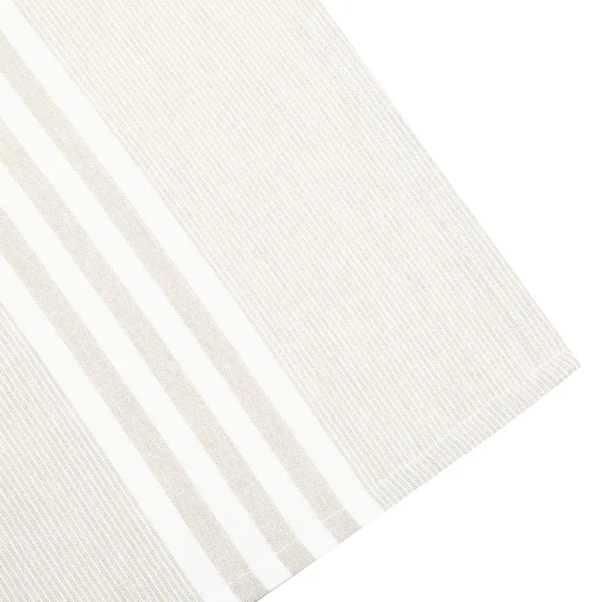 Classic textile linnefärgad vitrandig kökshandduk återvunna textilier 50 x70 cm