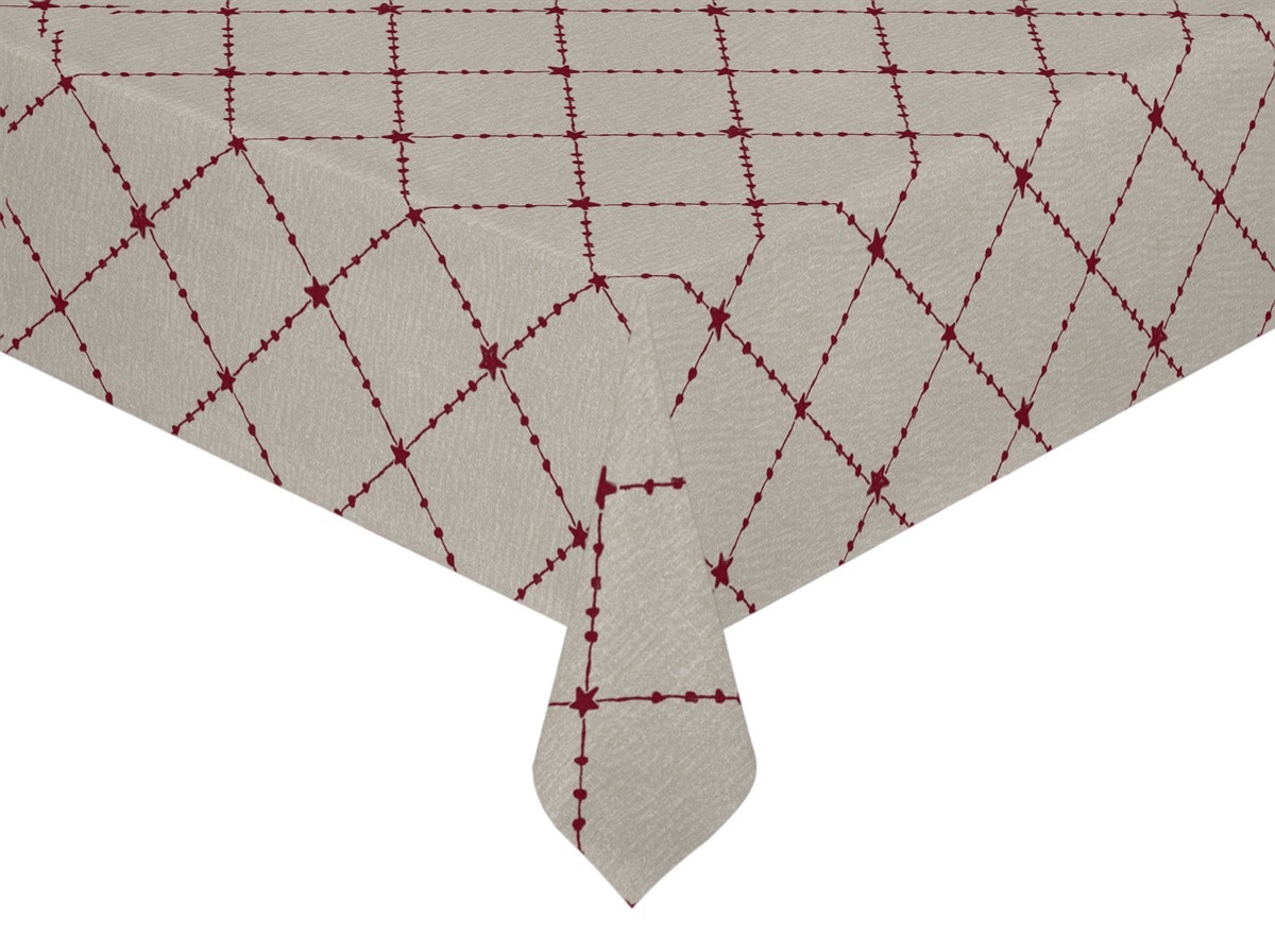 Julruta linnefärgad metervara vaxduk Redlunds textil