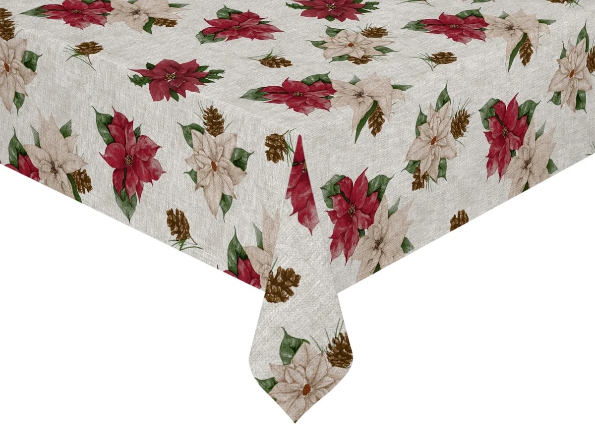 Julstjärna vit metervara vaxduk Redlunds textil