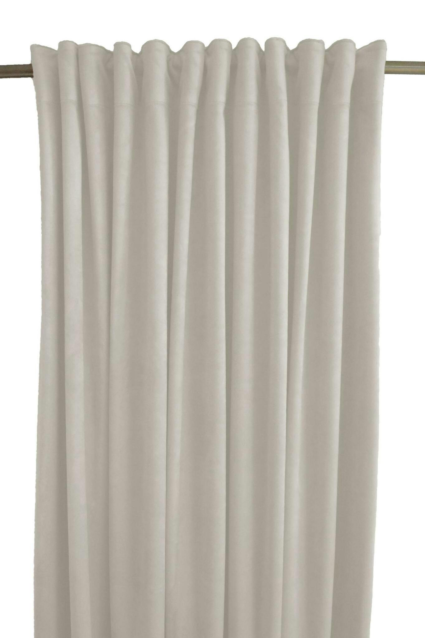 Sammet off-white gardinset multiband Redlunds textil