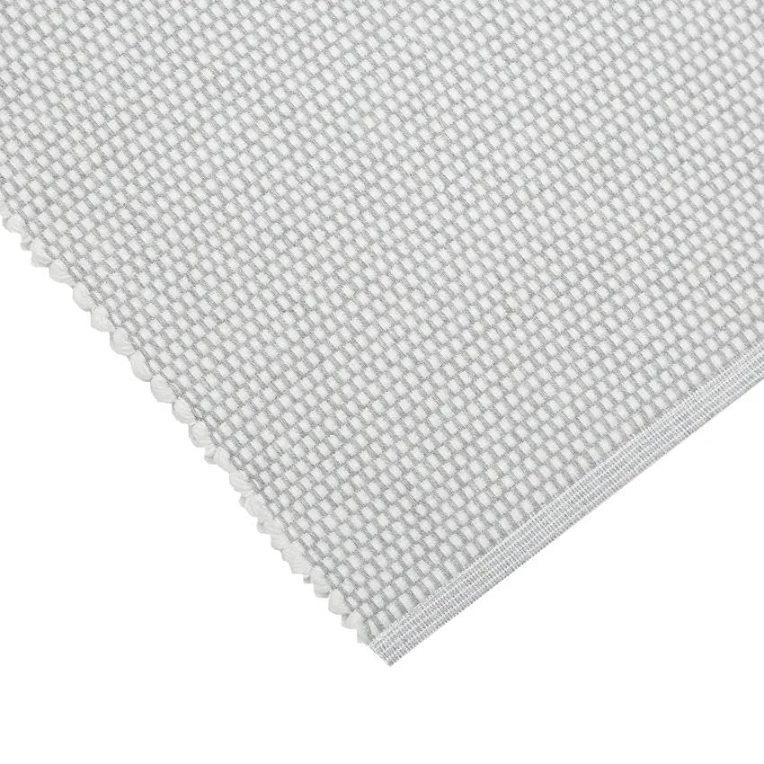 Kalle ljusgrå och vit ripsmatta mått 70 x 250 cm Recycled by Wille