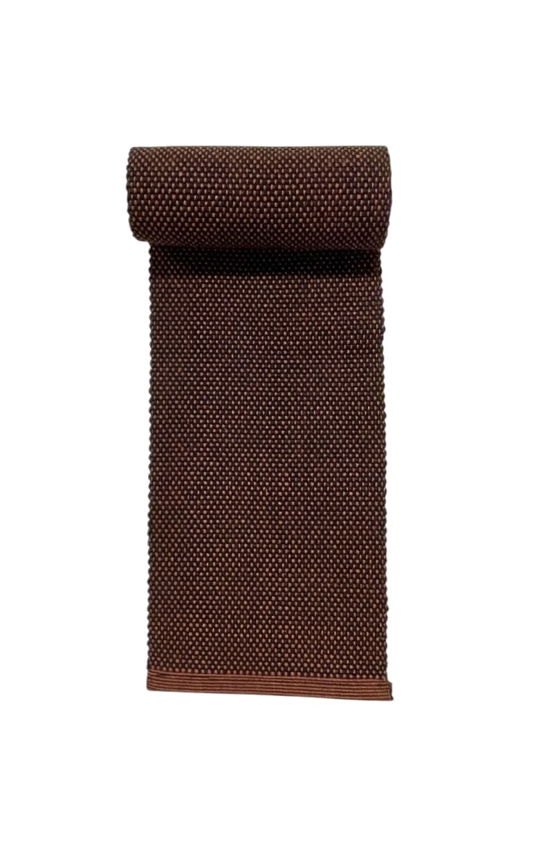 Kalle smal svart/rost bordslöpare återvunna textilier i mått 15 x 140 cm Recycled by Wille