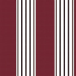 Jamaica vinröd randig markisväv Redlunds textil