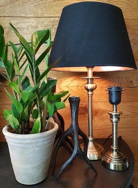 Lampfot Silver/Antik Mässing 26 cm