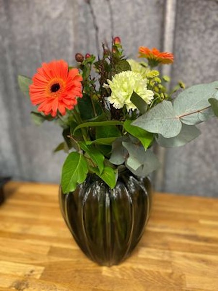 Rökfärgad Glasvas