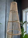 Lampskärm bambu, lampskärm trä, lantlig lampskärm, lantlig inredning