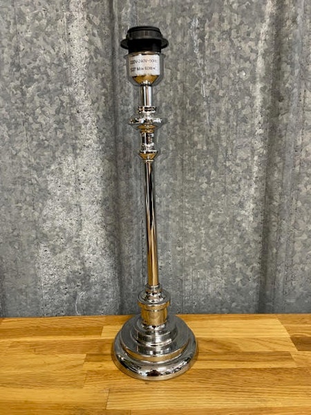 Lampfot Silver Högblank 44 cm