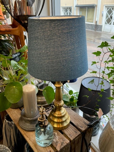 Lampskärm Grovlinne Blå