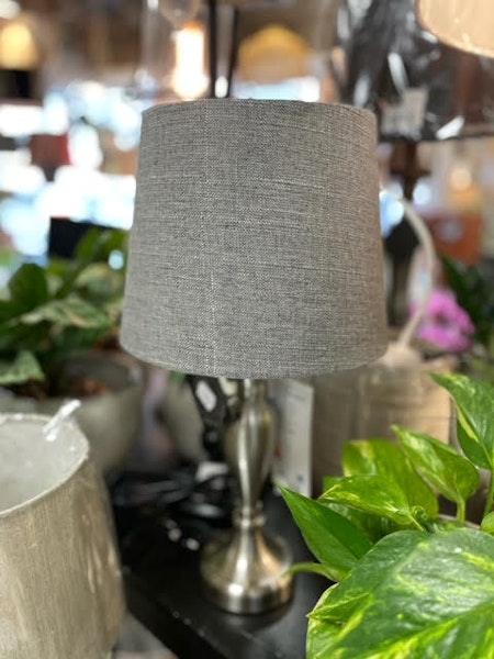 Lampskärm Grovlinne Grå