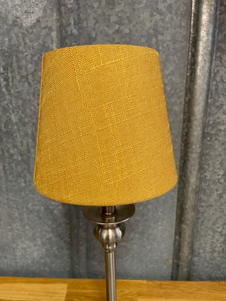 Lampskärm Grovlinne Gul