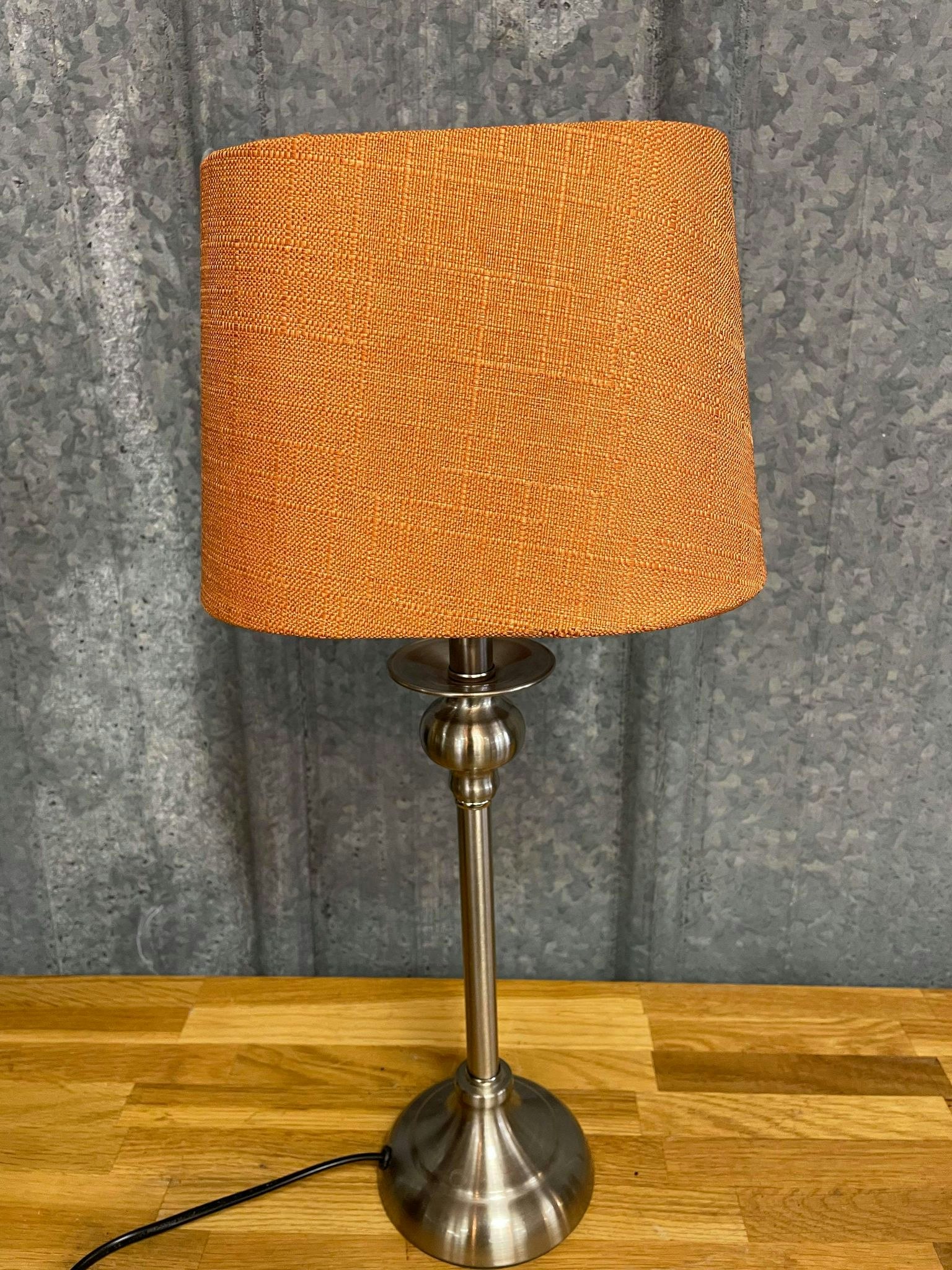 Lampskärm Grovlinne Oval Orange - Lysande Hem
