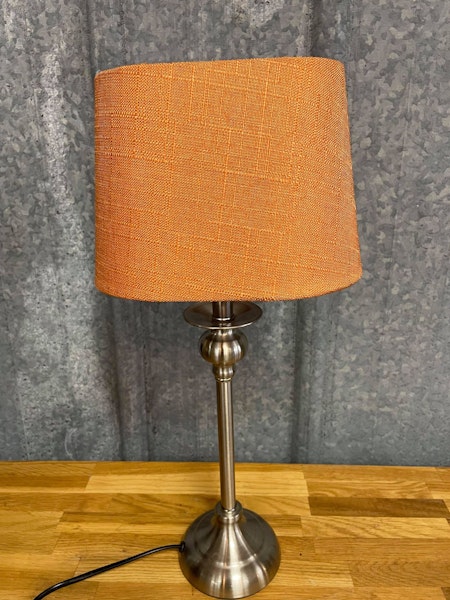 Lampskärm Grovlinne Oval Orange