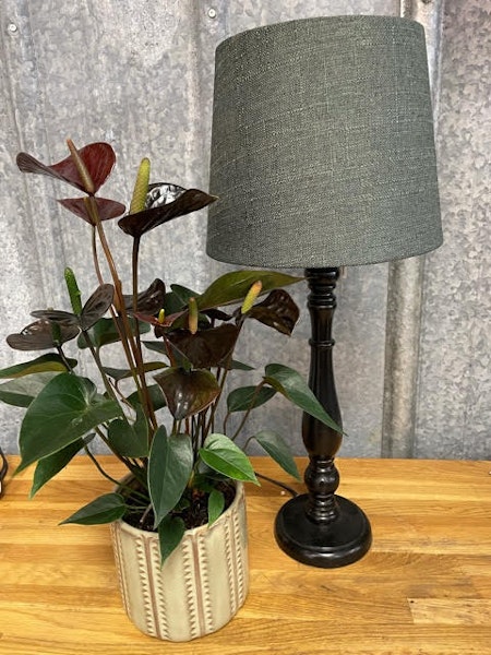 Lampskärm Grovlinne Mörkgrön