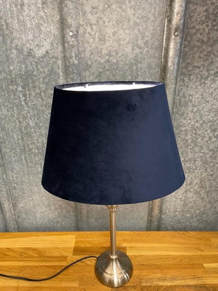 Lampskärm Sammet  Mörkblå Oval